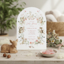 Baby Shower Fantaisiste Floral à l'Aquarelle en Fo