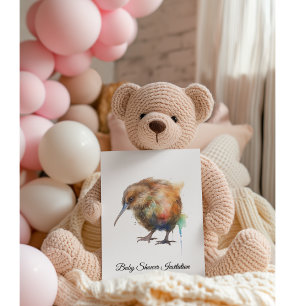 Invitation Baby Shower Fantaisiste Oiseau Kiwi   Sweet Pipi