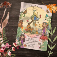 Invitation Baby shower Fée Enchantée Automne