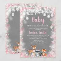 Baby shower féminin de Woodland Rose d'hiver