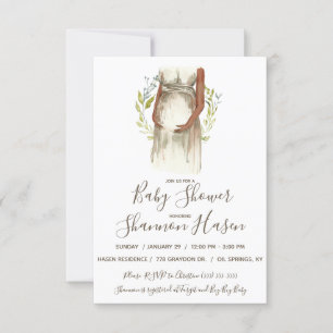 Invitation Baby shower femme enceinte aquarelle