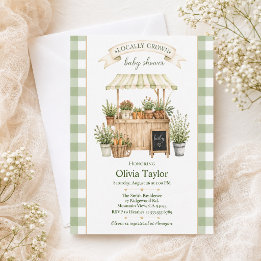 Invitation Baby-Shower Fete de Bebe Marché de Producteurs de 