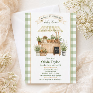 Invitation Baby-Shower Fete de Bebe Marché de Producteurs de 