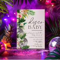 Baby shower Feuille Tropical Disco Ball