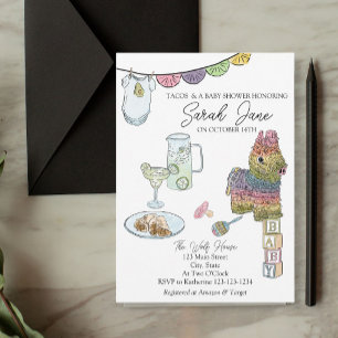 Invitation Baby shower Fiesta