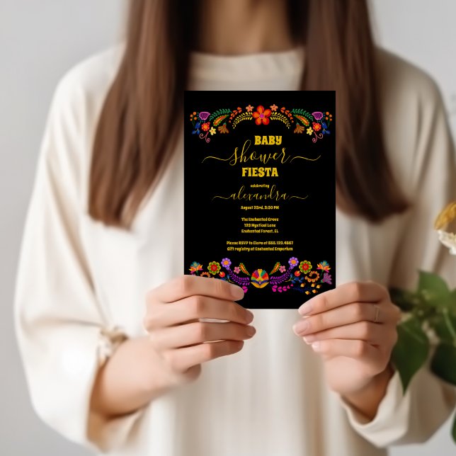 Invitation Baby shower Fiesta coloré mexicain (Créateur téléchargé)