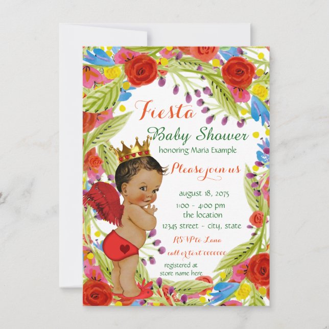 Invitation Baby shower Fiesta mexicain (Devant)
