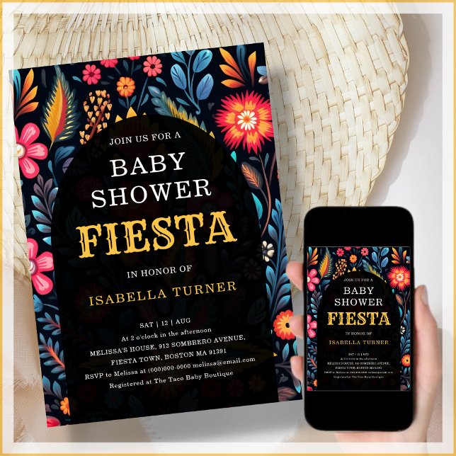 Invitation Baby shower Fiesta mexicain (Créateur téléchargé)