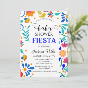 Invitation Baby shower Fiesta soirée folklorique mexicaine In