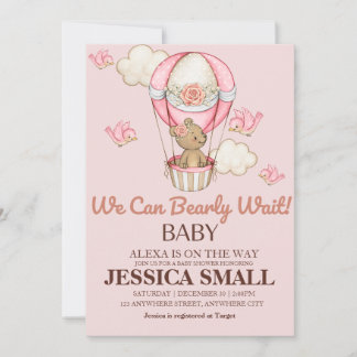 Invitation Baby shower fille