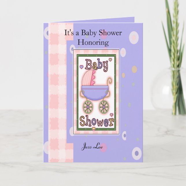 Invitation Baby shower fille (Devant)