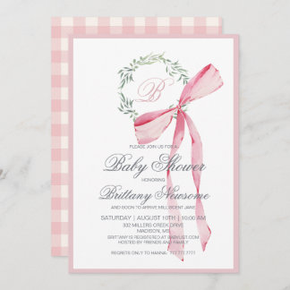 Invitation Baby shower fille