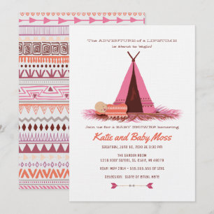 Invitation Baby shower fille {Boho Chic}