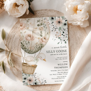 Invitation Baby Shower Fille Canard Fou Bohème