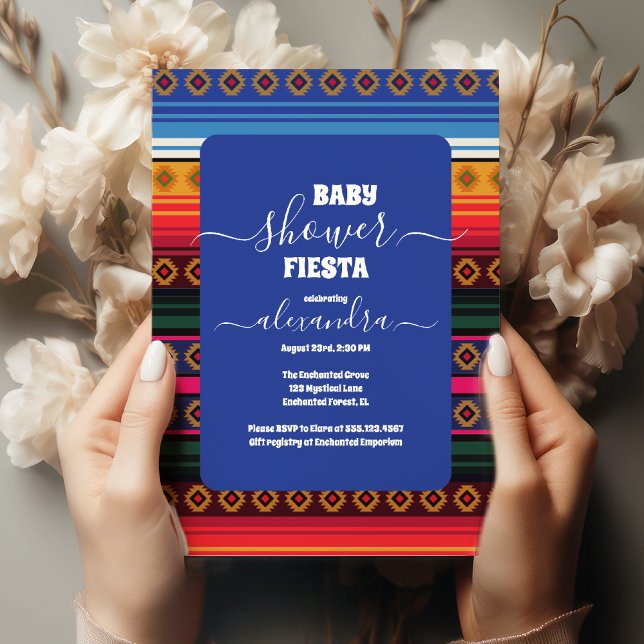 Invitation Baby shower Fille Floral Mexicain tendance (Créateur téléchargé)