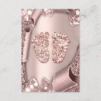 Baby shower fille garçon Pieds Glam Rose Gold 3D E