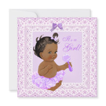 Baby shower fille jolie dentelle Lavande ethnique