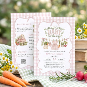 Invitation Baby Shower Fille Née Localement
