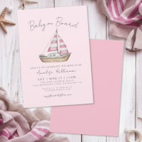 Baby Shower Fille Rose Marin