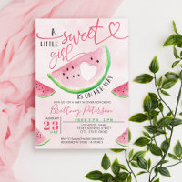 Baby shower fille rose pastèque