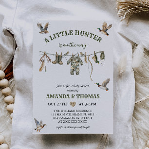 Invitation Baby-Shower Filleul de Chasse