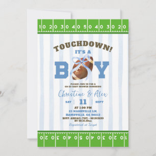 Invitation Baby-Shower Filleul Touche Quirky Bleu