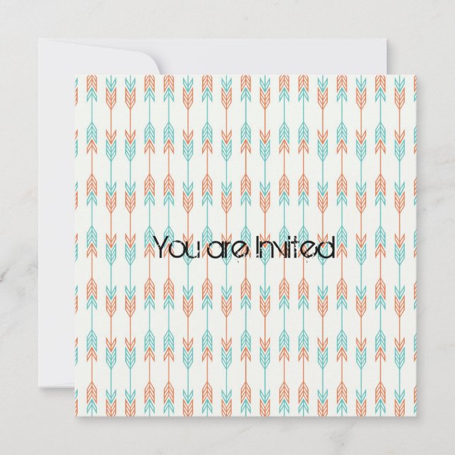 Invitation Baby shower Flèches (Devant)
