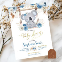 Baby Shower Fleur Bleue Koala Australien