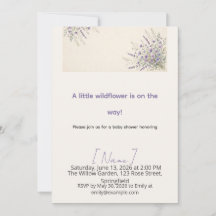 Baby Shower Fleur de Lavande Sauvage, Modifiable