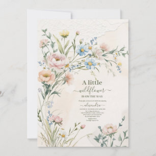 Invitation Baby shower fleur sauvage Boho