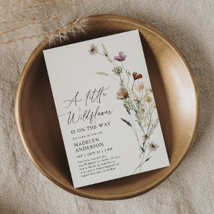 Invitation Baby shower Fleur sauvage Boho Terracotta Fall