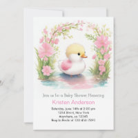 Baby shower fleur sauvage fille caniche rose