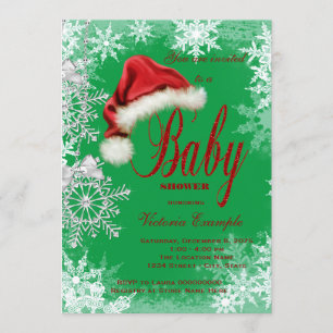 Invitation Baby Shower Flocon de Noël de Noël