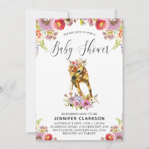 Invitation Baby Shower Flora Biche