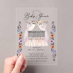 Invitation Baby shower floral