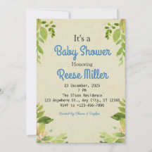 Baby shower floral aquarelle
