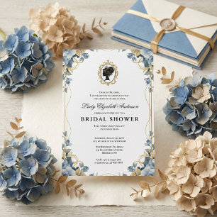 Invitation Baby shower floral de l'ère Régence