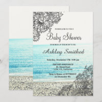 Baby shower floral de photographie de plage de