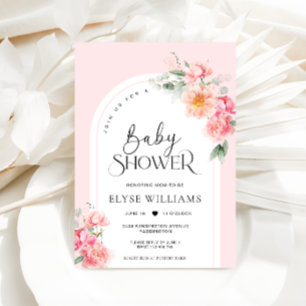 Invitation Baby shower floral de pipal