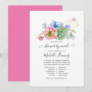 Invitation Baby Shower Floral de Succulentes Tendance par la