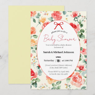 Invitation Baby shower Floral Dream