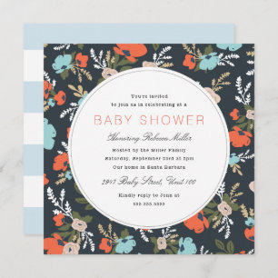 Invitation Baby shower Floral Evelyn