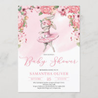 Baby shower floral moelleux de lapin tutu