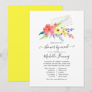 Invitation Baby Shower Floral Printanier par la Poste