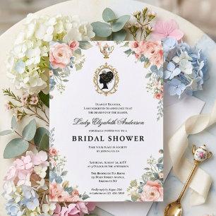 Invitation Baby shower floral régence