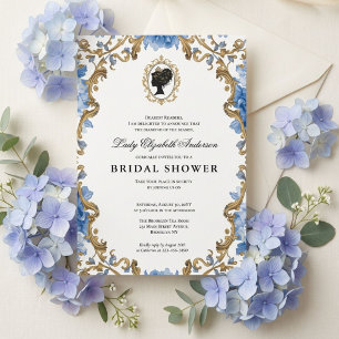 Invitation Baby shower floral régence