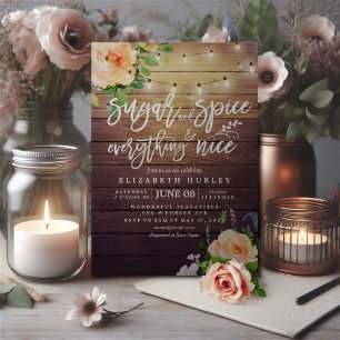 Invitation Baby shower Floral Sucre & Épices & Tout Nice