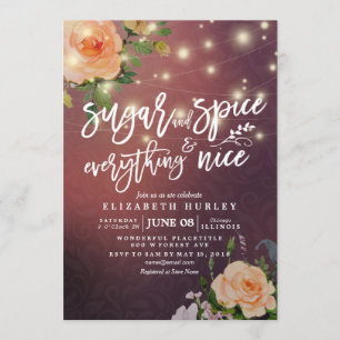 Invitation Baby shower Floral Sucre & Épices & Tout Nice