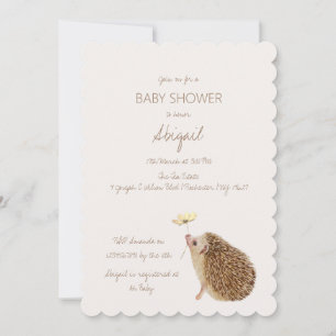Invitation Baby shower forestier de Hérisson