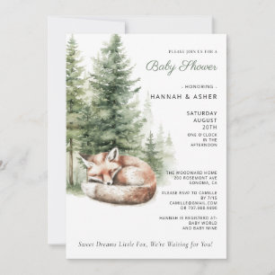 Invitation Baby shower forestier du petit Rascal Raccoon